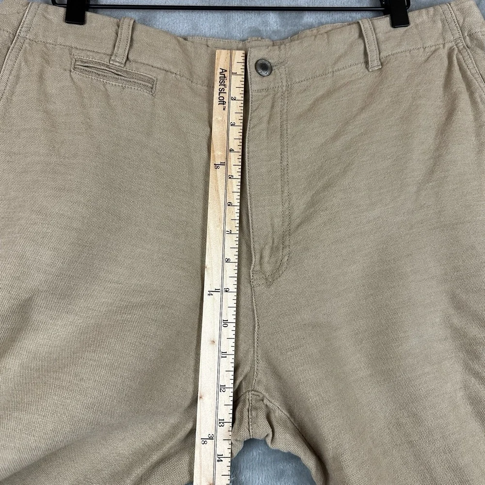 Tommy Bahama Indigo Palms Men's 38 x 32 Tan Beige Classic Chino Linen Cotton